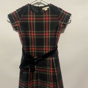 Plaid Short Sleeve Dress- Crew Cuts Size 4- Twin dresses